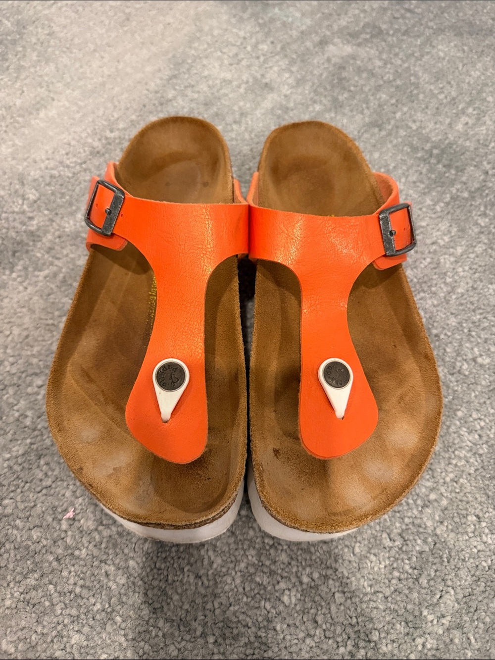 Papillio Orange Toe-Post Sandals with Buckle